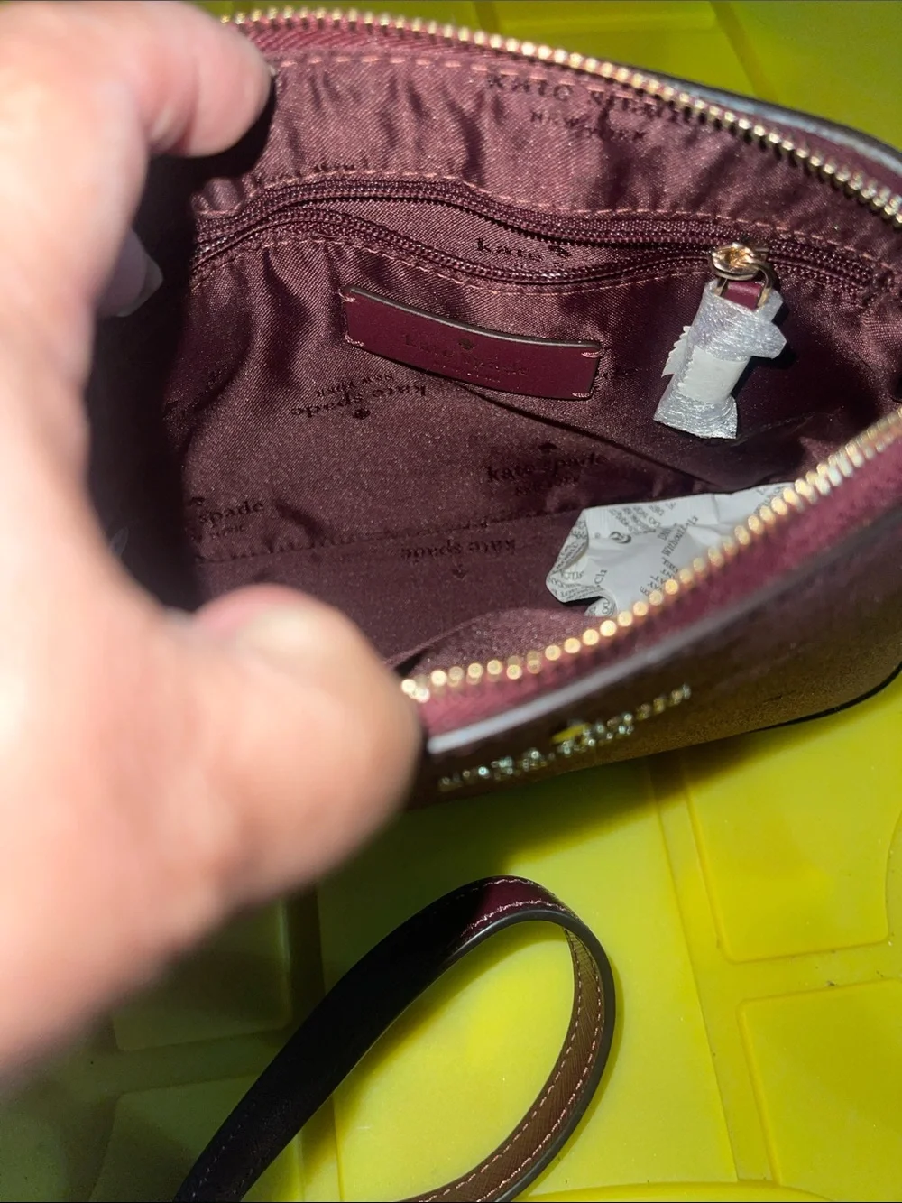NWOT- kate spade plum glitter crossbody bag